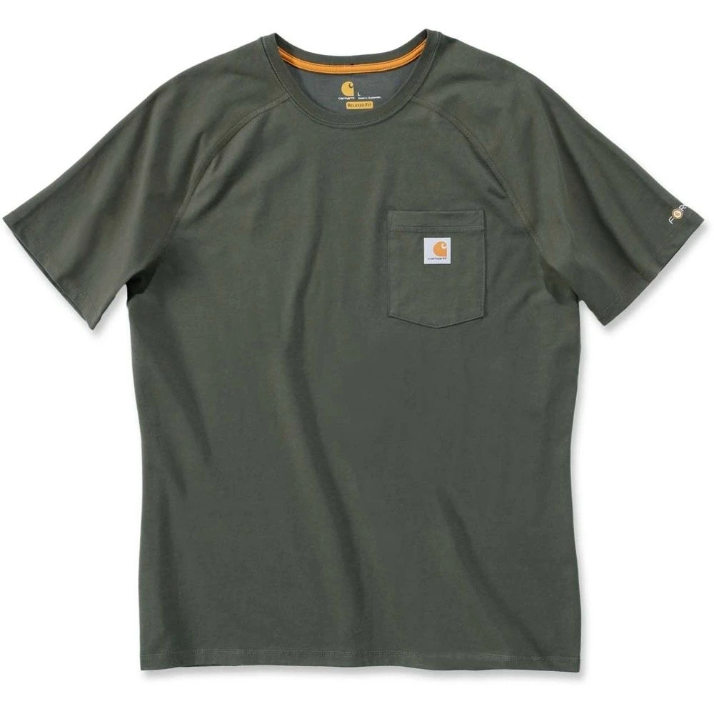 Carhartt Mens Short Sleeve Force Cotton Polyester Fast Drying T-Shirt 5 Carhartt Mens Short Sleeve Force Cotton Polyester Fast Drying T-Shirt - Image 5