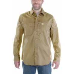Carhartt Mens Rugged Prof Long Sleeve Button Work Shirt -Men's Clothing Sales Store 102538 253 01