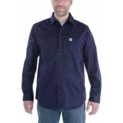 Carhartt Mens Rugged Prof Long Sleeve Button Work Shirt -Men's Clothing Sales Store 102538 412 01