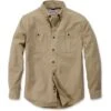 Carhartt Mens Rugged Flex Rigby Solid Long Sleeve Work Shirt