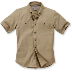 Carhartt Mens Rugged Flex Rigby Solid Short Sleeve Shirt 8 Carhartt Mens Rugged Flex Rigby Solid Short Sleeve Shirt -Men's Clothing Sales Store 103555 253 01