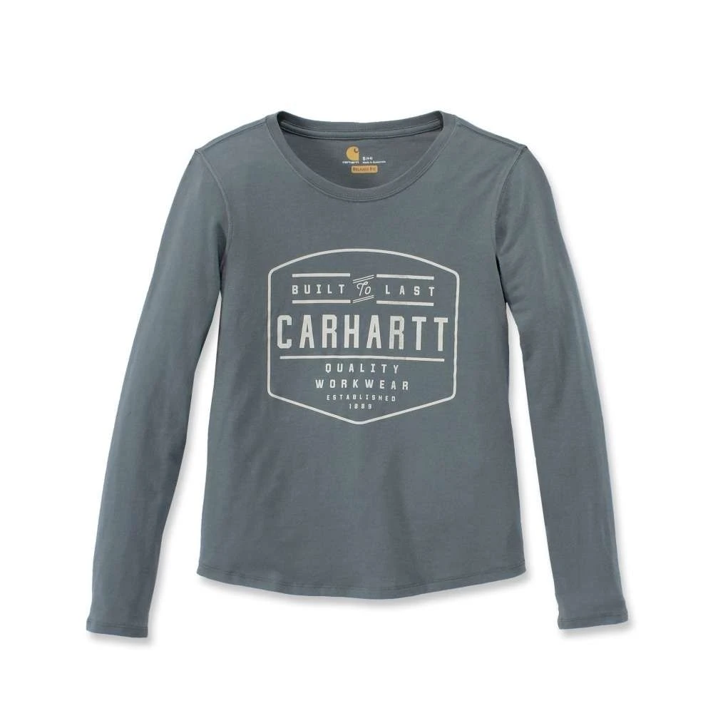 Carhartt Womens Graphic Long Sleeve Cotton T Shirt Tee 3 Carhartt Womens Graphic Long Sleeve Cotton T Shirt Tee - Image 3