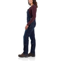Carhartt Womens Denim Stretch Double Front Bib Overall -Men's Clothing Sales Store 104044 464 03