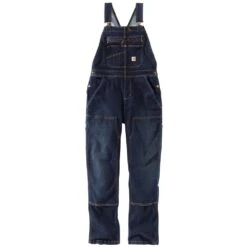Carhartt Womens Denim Stretch Double Front Bib Overall -Men's Clothing Sales Store 104044 464 05