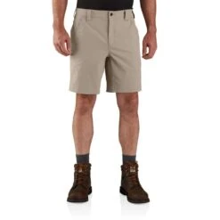 Carhartt Mens Ripstop Lightweight Relaxed Fit Work Shorts -Men's Clothing Sales Store 104198 tan 01