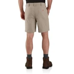 Carhartt Mens Ripstop Lightweight Relaxed Fit Work Shorts -Men's Clothing Sales Store 104198 tan 02