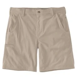 Carhartt Mens Ripstop Lightweight Relaxed Fit Work Shorts -Men's Clothing Sales Store 104198 tan 04