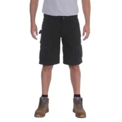 Carhartt Mens Steel Relaxed Fit Multipocket Cargo Shorts -Men's Clothing Sales Store 104201 blk 03