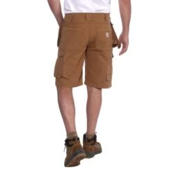 Carhartt Mens Steel Relaxed Fit Multipocket Cargo Shorts -Men's Clothing Sales Store 104201 brn 02