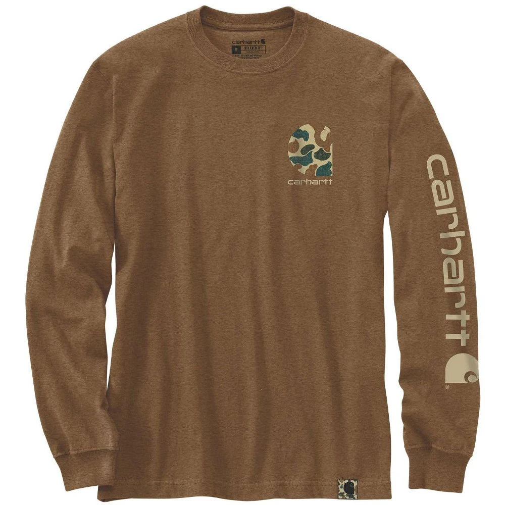 Carhartt Mens Camo Logo Graphic Long Sleeve T Shirt 1 Carhartt Mens Camo Logo Graphic Long Sleeve T Shirt
