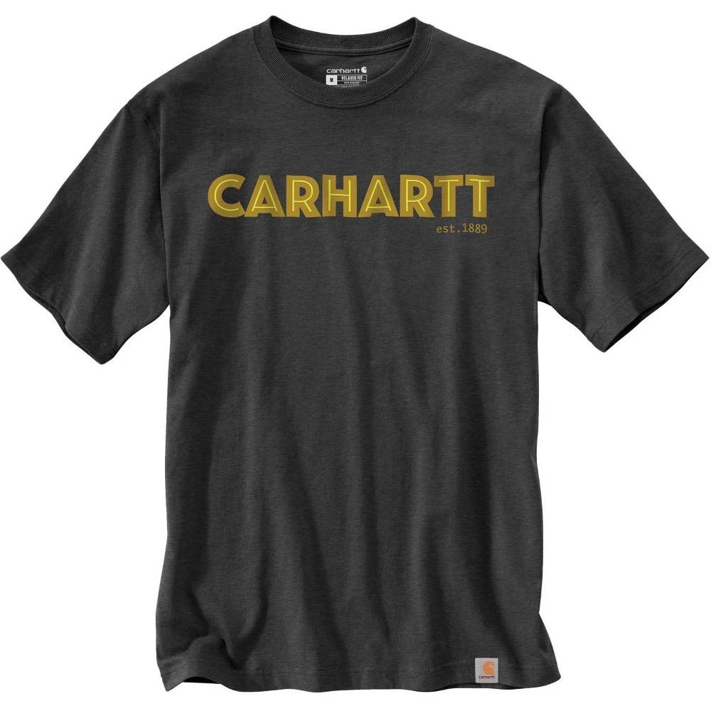 Carhartt Mens Logo Graphic Relaxed Fit Short Sleeve T Shirt 1 Carhartt Mens Logo Graphic Relaxed Fit Short Sleeve T Shirt