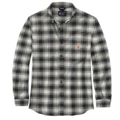 Carhartt Mens Cotton Long Sleeve Plaid Flannel Shirt -Men's Clothing Sales Store 105945 w03 01