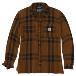 Carhartt Womens Midweight Flannel Long Sleeve Plaid Shirt