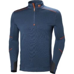 Helly Hansen Mens Lifa Merino Half Zip Workwear Base Layer -Men's Clothing Sales Store 75107 570 03