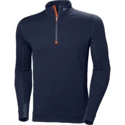 Helly Hansen Mens Lifa Merino Half Zip Workwear Base Layer -Men's Clothing Sales Store 75107 590 01