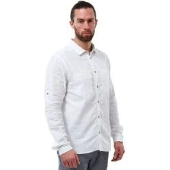 Craghoppers Mens Villar NosiBotanical Long Sleeve Shirt -Men's Clothing Sales Store atmos web version cms653 g43 opticwhite 02