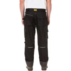 CAT Workwear Mens H2O Defender Reflective Durable Work Trousers Pants -Men's Clothing Sales Store cat517 black 02