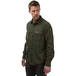 Craghoppers Mens Kiwi Long Sleeve Polycotton Solar Shield Travel Shirt