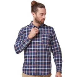 Craghoppers Mens NosiLife Balbor Wicking Long Sleeve Shirt -Men's Clothing Sales Store cms628 ur6 01
