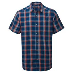 Craghoppers Mens Rafie Short Sleeved Lightweight Check Shirt -Men's Clothing Sales Store cms649 w6l 05