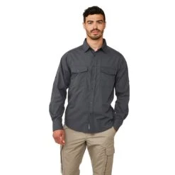 Craghoppers Mens Kiwi Long Sleeve Nosi Defence Shirt -Men's Clothing Sales Store cms700 3uv 01