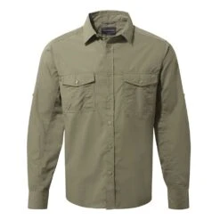 Craghoppers Mens Kiwi Long Sleeve Nosi Defence Shirt -Men's Clothing Sales Store cms700 62a 08