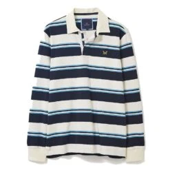 Crew Clothing Mens Yawl Stripe Rugby Top -Men's Clothing Sales Store crw125 nyblue 05