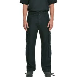 Cotton Addict Mens Cotton Pure Vintage Cargo Trousers -Men's Clothing Sales Store ctn176 blac 01
