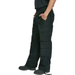 Cotton Addict Mens Cotton Pure Vintage Cargo Trousers -Men's Clothing Sales Store ctn176 blac 03