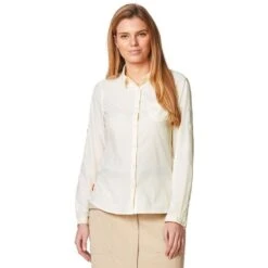 Craghoppers Womens NosiLife Bardo Wicking Long Sleeve Shirt -Men's Clothing Sales Store cws471 33a 01