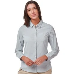 Craghoppers Womens NosiLife Bardo Wicking Long Sleeve Shirt -Men's Clothing Sales Store cws471 t4r 01