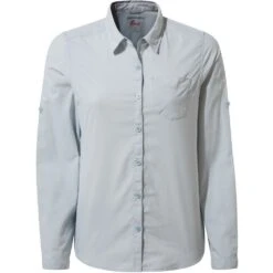 Craghoppers Womens NosiLife Bardo Wicking Long Sleeve Shirt -Men's Clothing Sales Store cws471 t4r 03