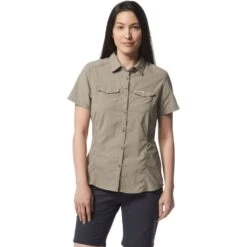 Craghoppers Womens Nosi Life Adventure Short Sleeve Shirt -Men's Clothing Sales Store cws484 73t 01
