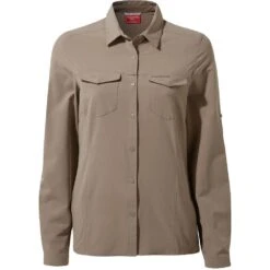 Craghoppers Womens NosiLife Pro Durable Long Sleeve Shirt -Men's Clothing Sales Store cws497 73t 03