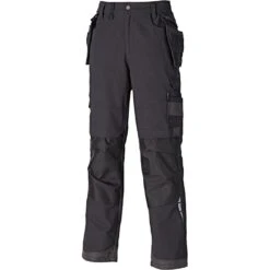 Dickies Mens Eisenhower Premium Workwear Cargo Trousers Black EH34000 -Men's Clothing Sales Store eh34000b blk 01