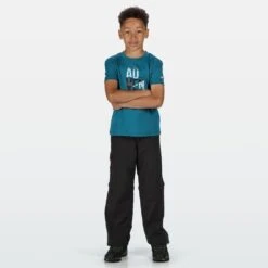 Regatta Boys Sorcer II Zip Off Polyester Walking Trousers -Men's Clothing Sales Store reg095 61i 03