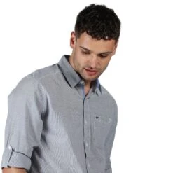 Regatta Mens Banning Cotton Oxford Long Sleeve Shirt -Men's Clothing Sales Store reg176 2tj 03