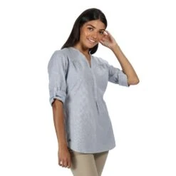 Regatta Womens Maelie Coolweave Cotton Long Sleeve Shirt