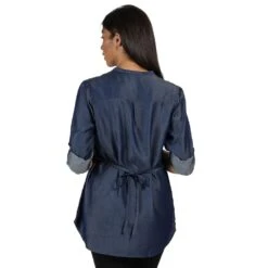 Regatta Womens Maelie Coolweave Cotton Long Sleeve Shirt -Men's Clothing Sales Store reg277 h18 02