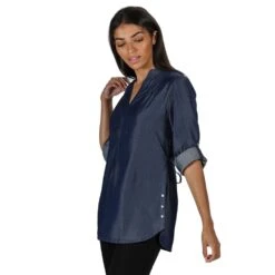 Regatta Womens Maelie Coolweave Cotton Long Sleeve Shirt -Men's Clothing Sales Store reg277 h18 03