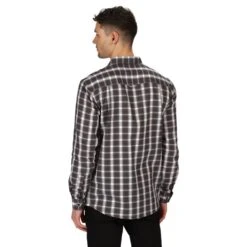 Regatta Mens Lonan Long Sleeved Checked Fleece Lined Shirt -Men's Clothing Sales Store rms144 038 02
