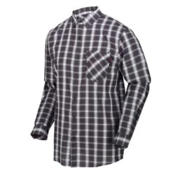 Regatta Mens Lonan Long Sleeved Checked Fleece Lined Shirt -Men's Clothing Sales Store rms144 038 06 1