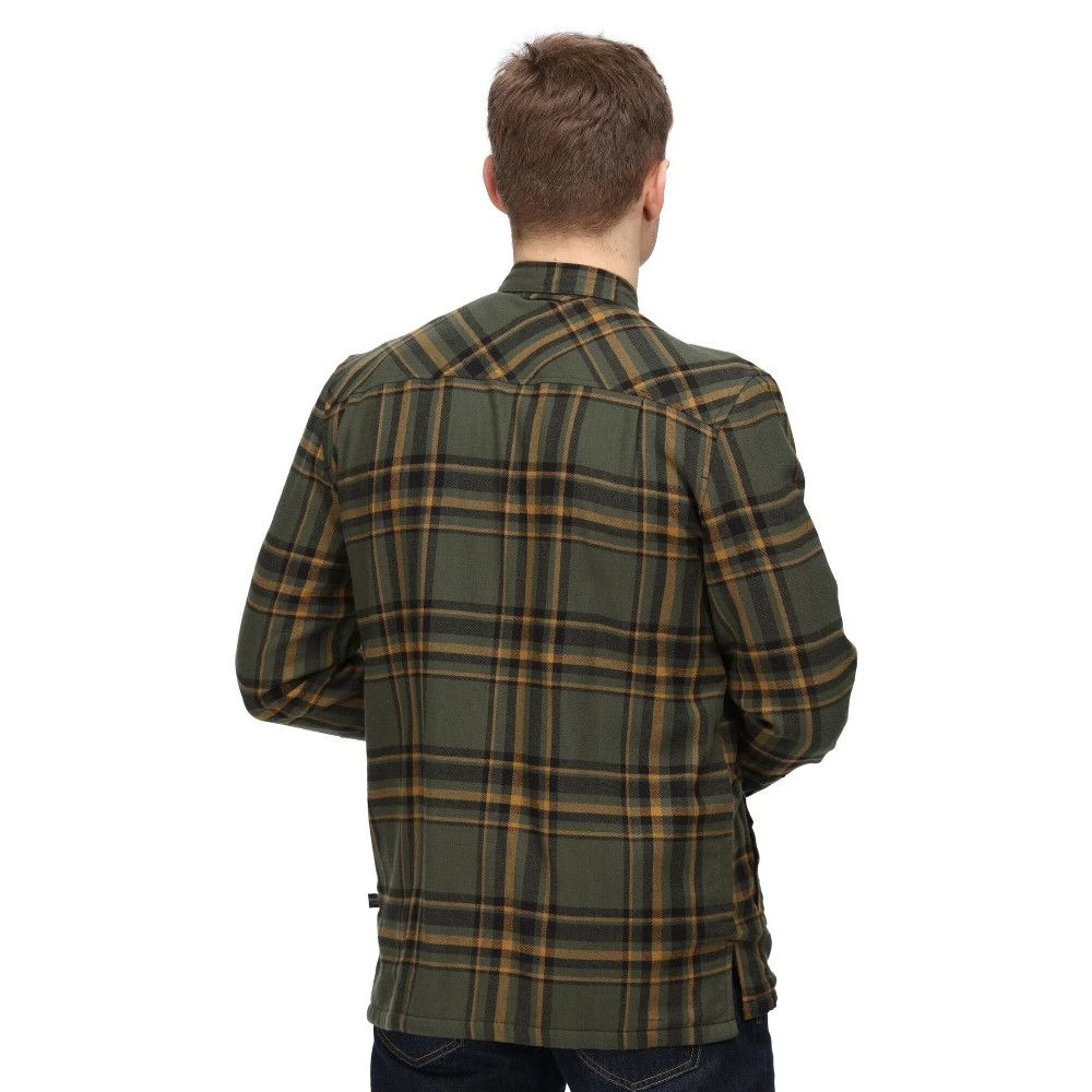 Regatta Mens Thamos Organic Cotton Check Long Sleeve Shirt 6 Regatta Mens Thamos Organic Cotton Check Long Sleeve Shirt - Image 6