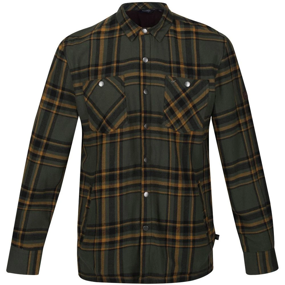 Regatta Mens Thamos Organic Cotton Check Long Sleeve Shirt 7 Regatta Mens Thamos Organic Cotton Check Long Sleeve Shirt - Image 7