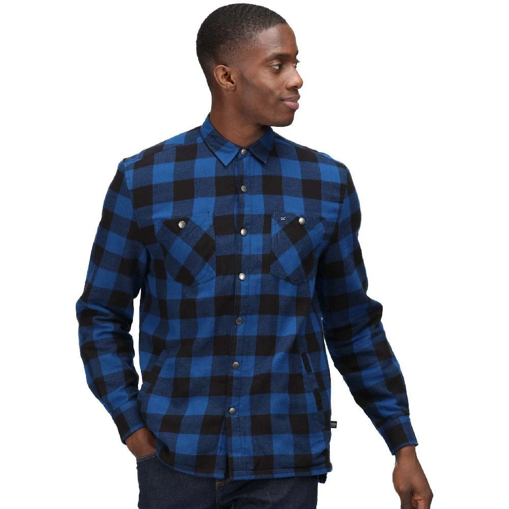Regatta Mens Thamos Organic Cotton Check Long Sleeve Shirt 9 Regatta Mens Thamos Organic Cotton Check Long Sleeve Shirt - Image 9