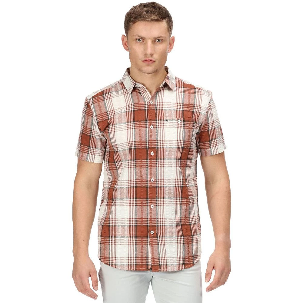 Regatta Mens Deakin IV Coolweave Cotton Short Sleeve Shirt 1 Regatta Mens Deakin IV Coolweave Cotton Short Sleeve Shirt