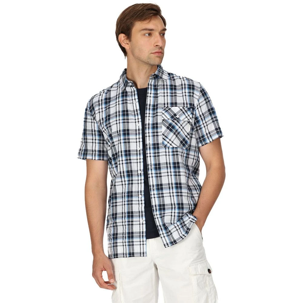 Regatta Mens Deavin Short Sleeve Casual Check Shirt 1 Regatta Mens Deavin Short Sleeve Casual Check Shirt