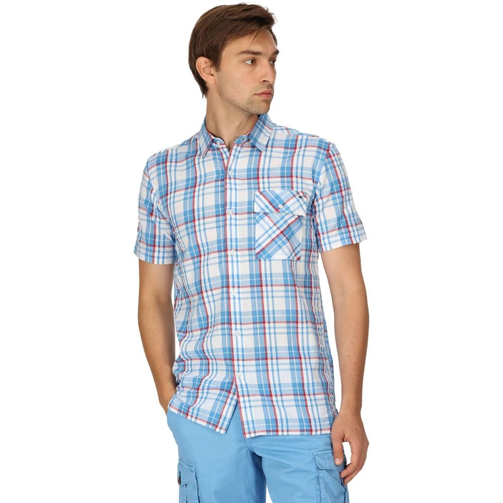 Regatta Mens Deavin Short Sleeve Casual Check Shirt 6 Regatta Mens Deavin Short Sleeve Casual Check Shirt - Image 6