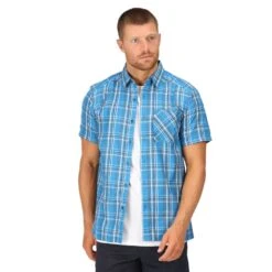 Regatta Mens Mindano VII Short Sleeve Quick Dry Shirt -Men's Clothing Sales Store rms175 b5f 01