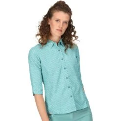 Regatta Womens Nimis V Breathable Mid Sleeve Shirt -Men's Clothing Sales Store rws153 g5s 01 1
